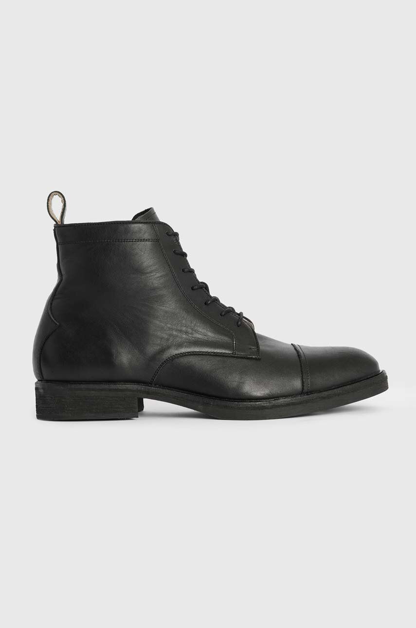 Levně Kožené boty AllSaints Drago Boot pánské, černá barva, MF561Z