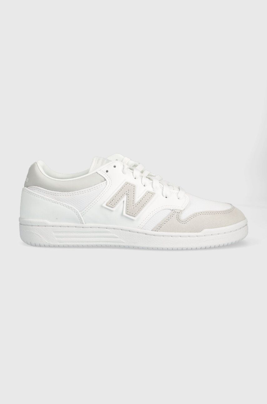 Sneakers boty New Balance BB480LKA bílá barva - bílá - Svršek: Textilní materiál