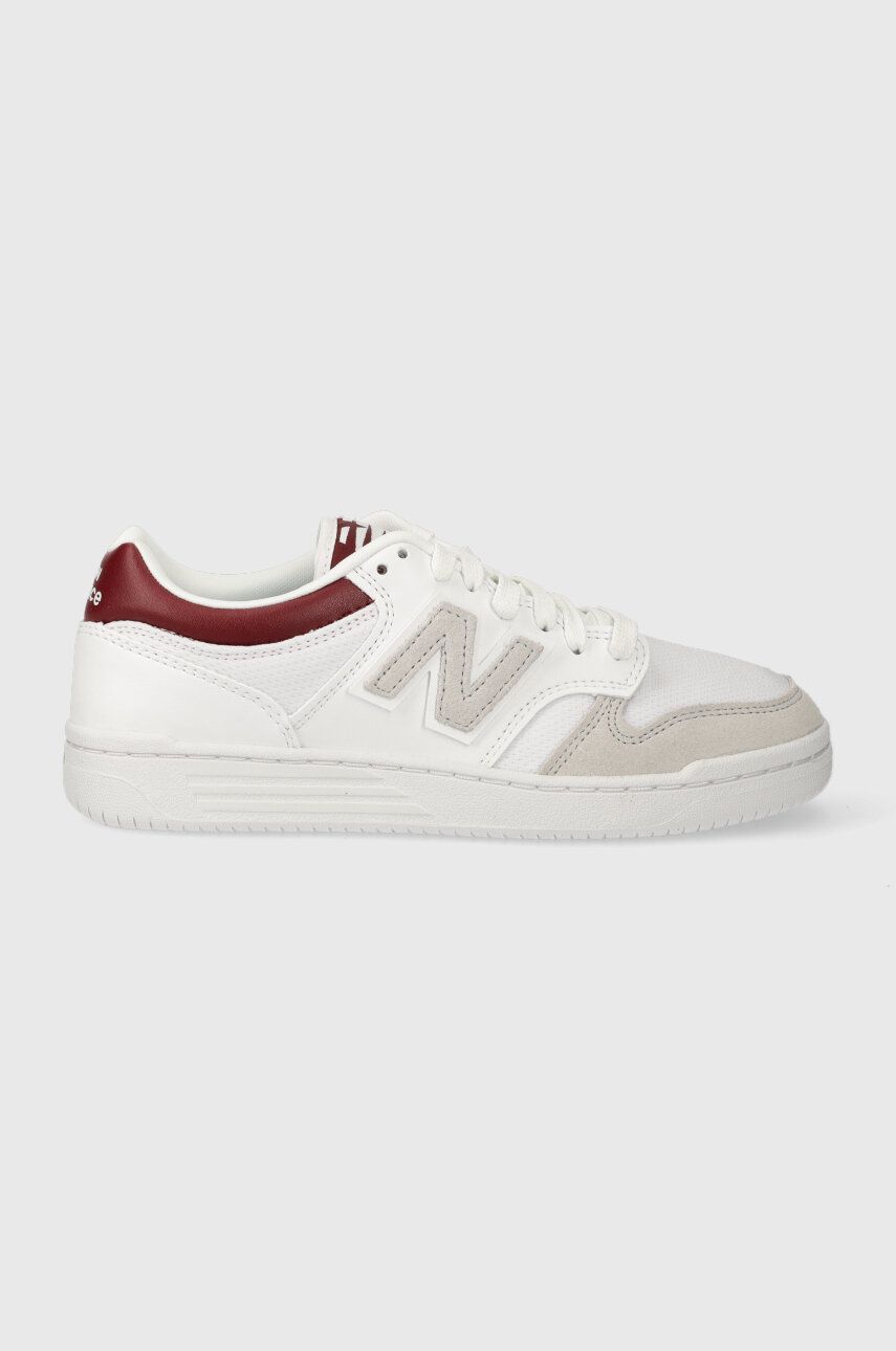 Levně Sneakers boty New Balance BB480LKB bílá barva