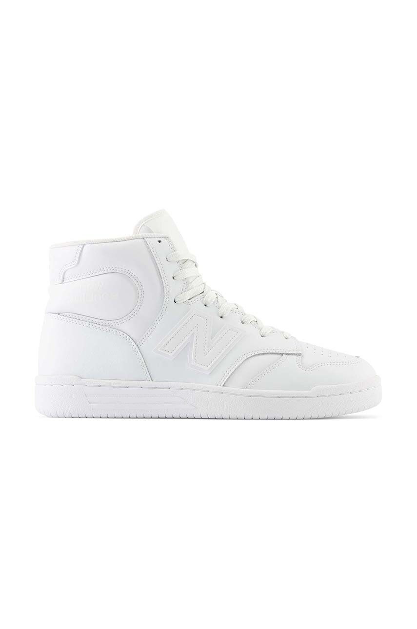 New Balance sneakers din piele BB480COC culoarea alb