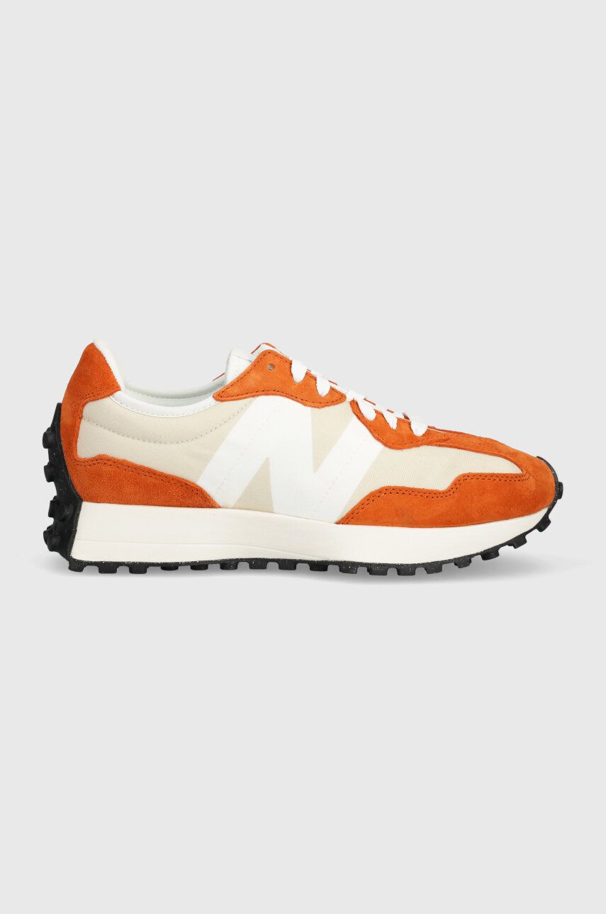 Sneakers boty New Balance U327LF oranžová barva - oranžová - Svršek: Textilní materiál