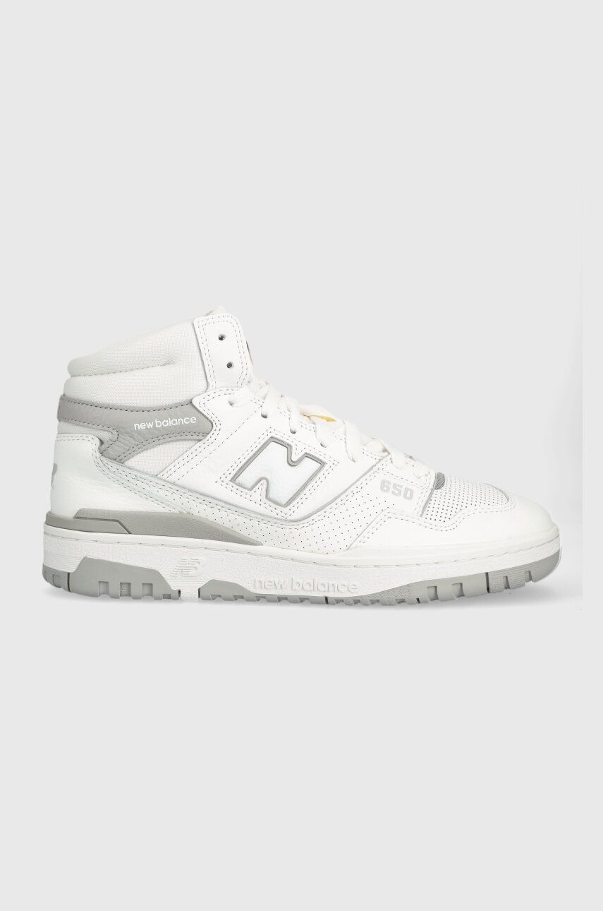 Kožené sneakers boty New Balance BB650RVW bílá barva - bílá - Svršek: Textilní materiál