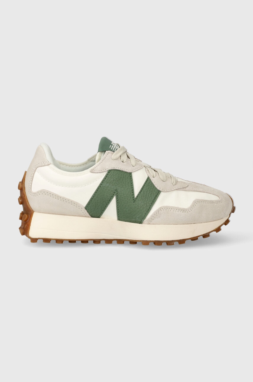 Levně Kožené sneakers boty New Balance U327LX bílá barva