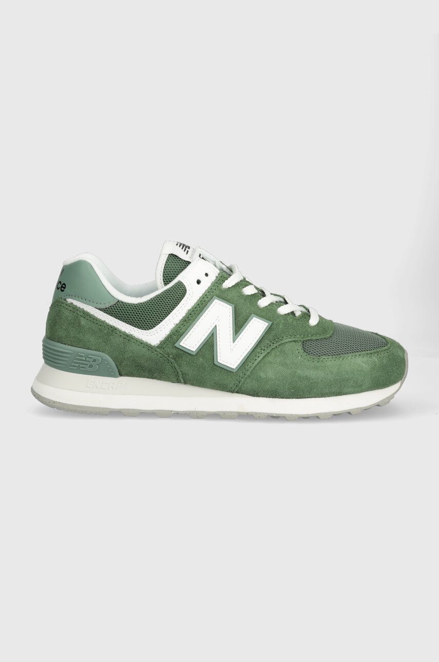 Sneakers boty New Balance 574 zelená barva - zelená -  Svršek: Textilní materiál