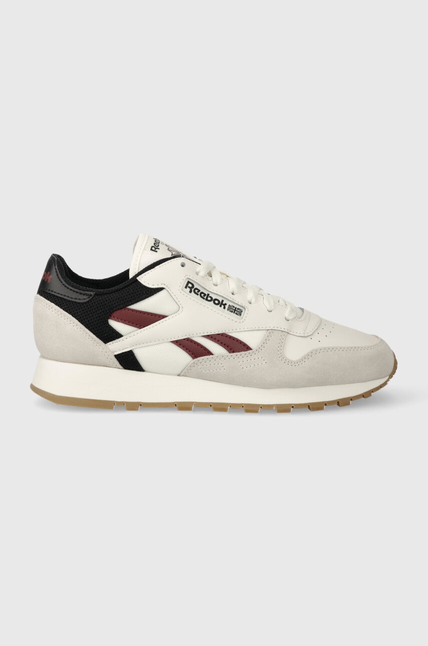 Levně Kožené sneakers boty Reebok Classic Leather šedá barva