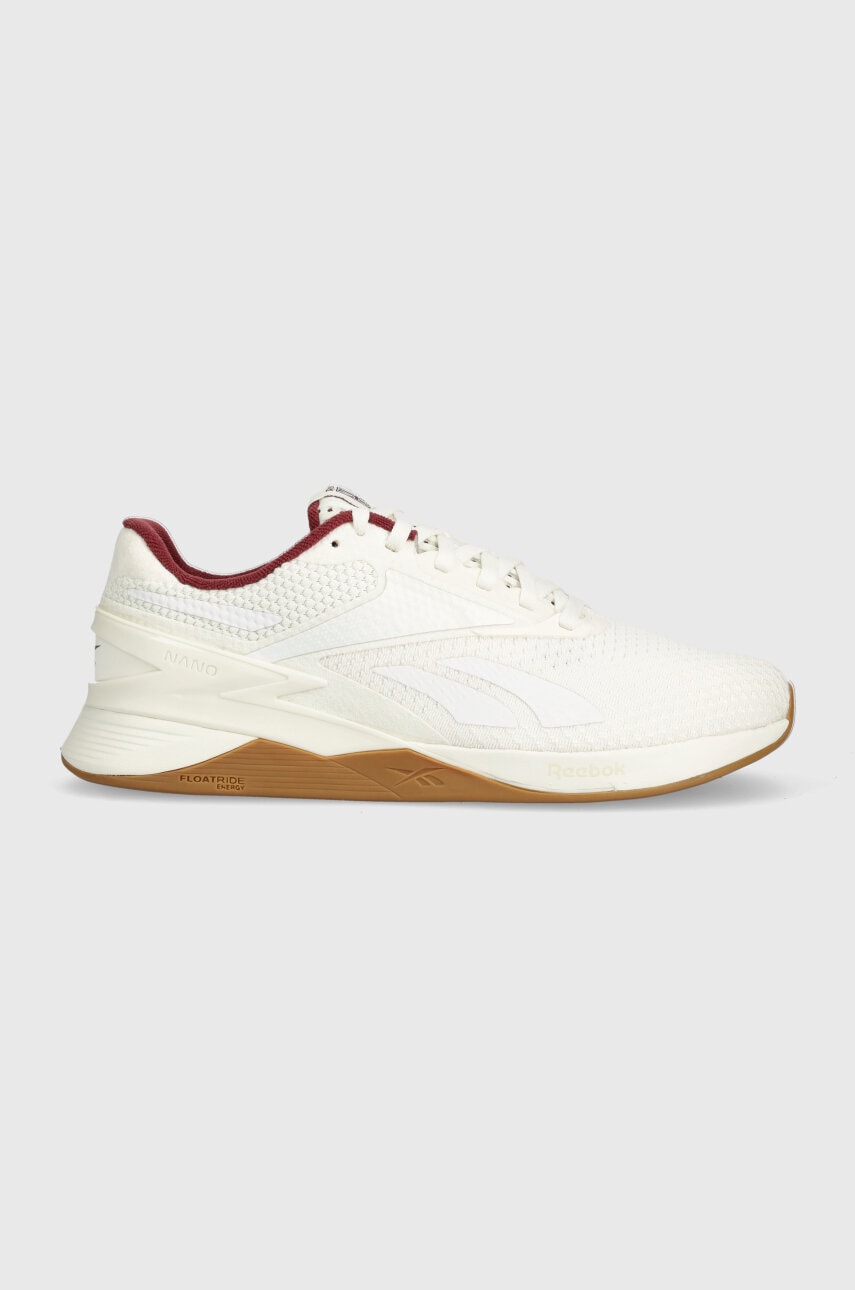 Levně Tréninkové boty Reebok Nano X3 Varsity béžová barva