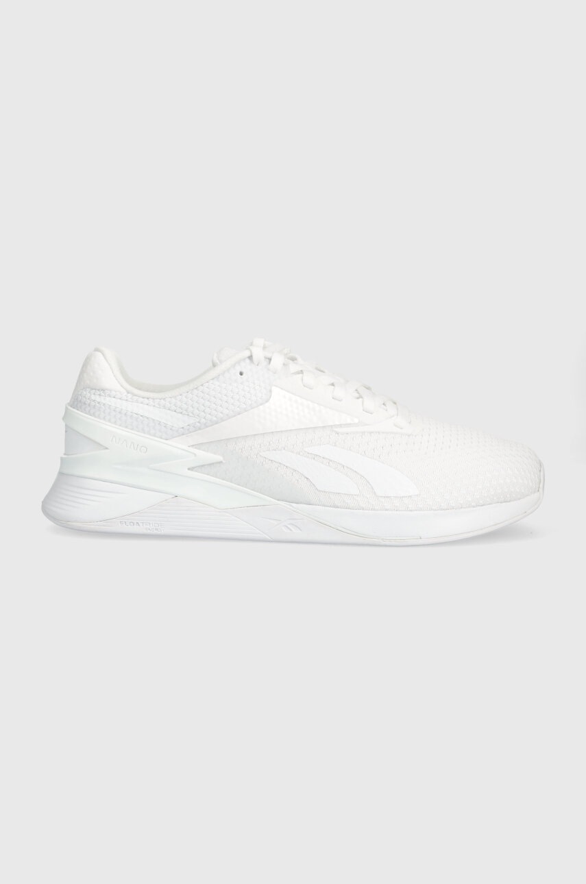 Levně Tréninkové boty Reebok Nano X3 bílá barva