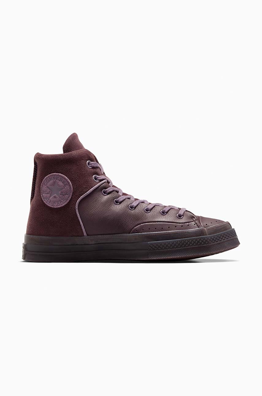 Converse tenisi de piele Chuck 70 Marquis culoarea maro, A05619C