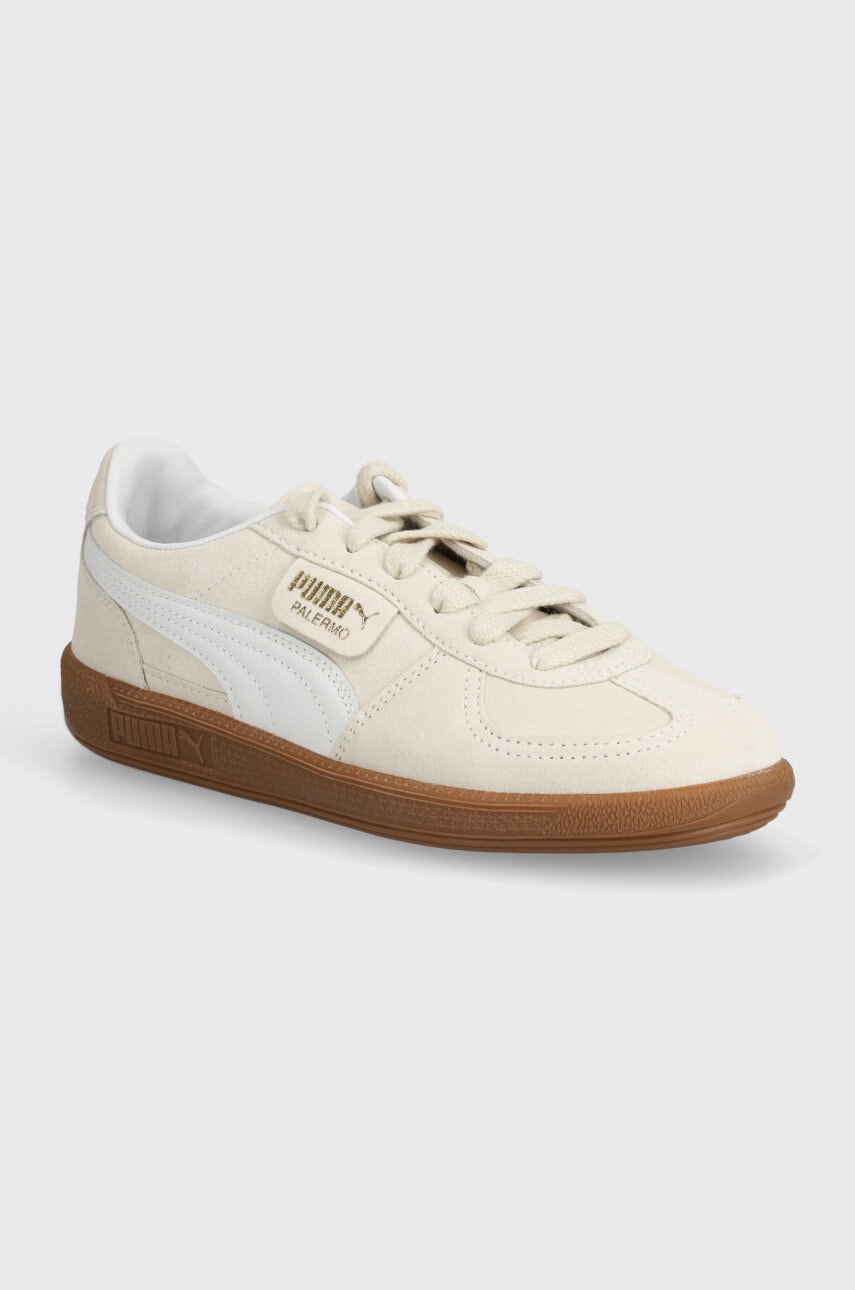 Puma sneakers din piele întoarsă Palermo Cobalt Glaze culoarea bej 396463