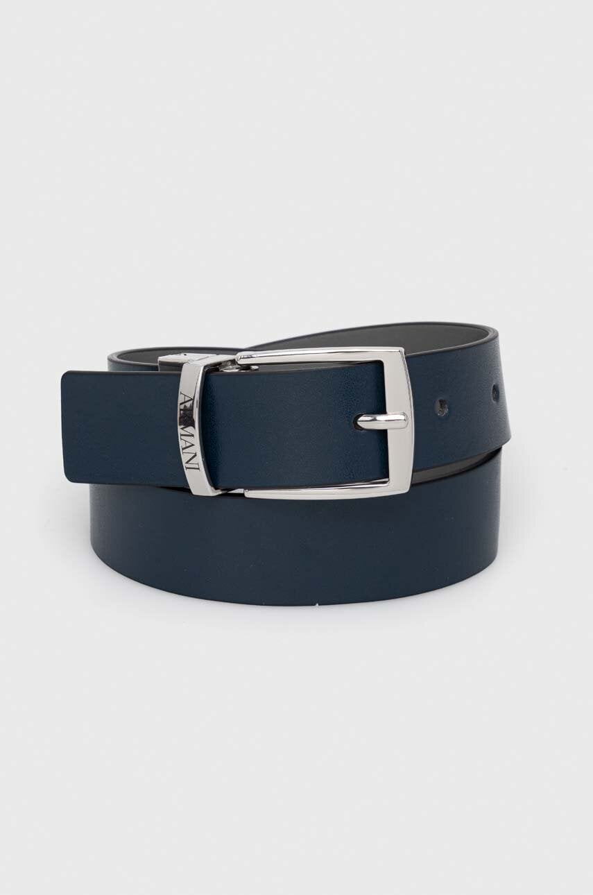 Emporio Armani curea reversibilă pentru copii culoarea albastru marin