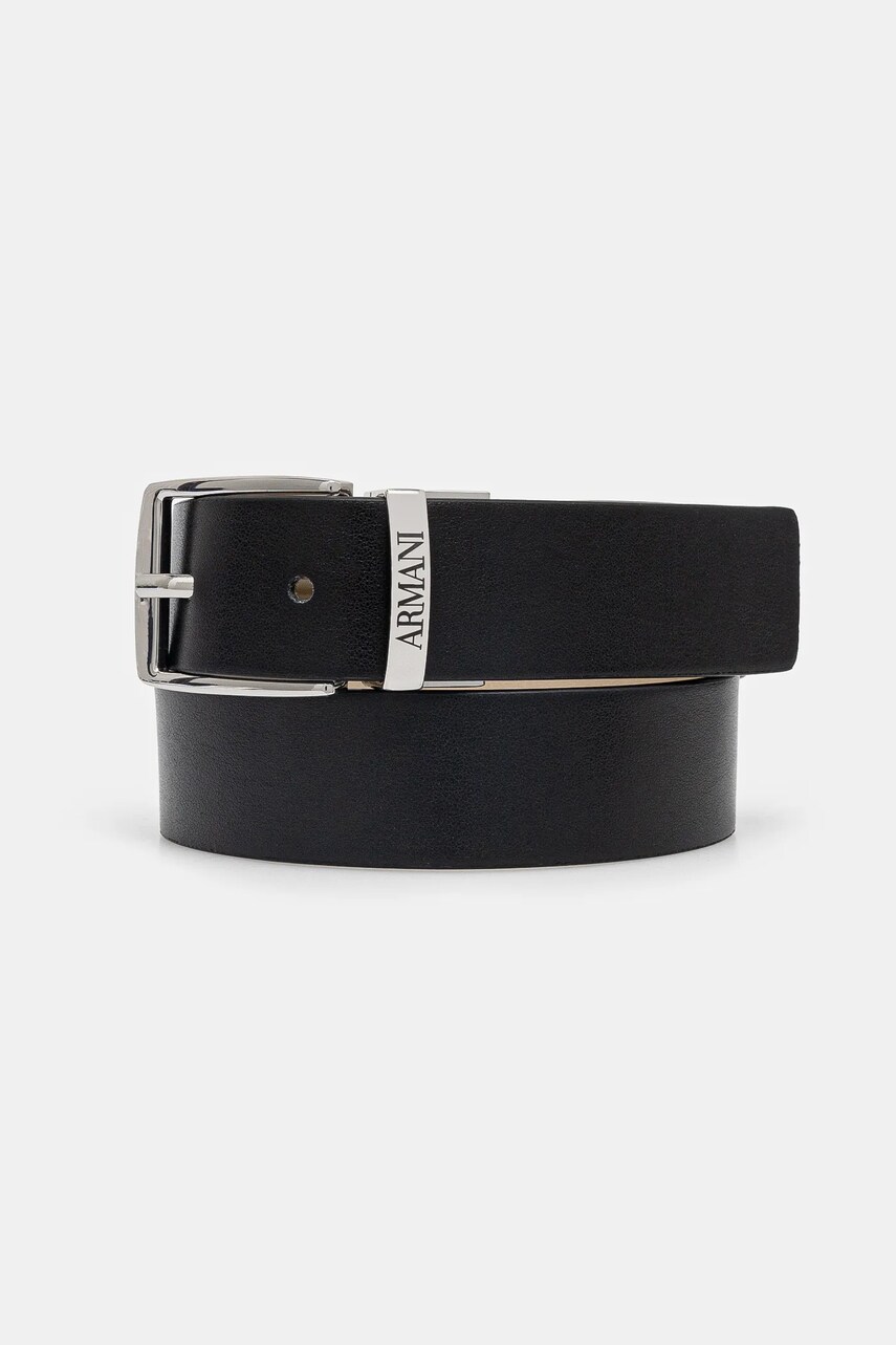 Emporio Armani curea reversibilă pentru copii culoarea negru