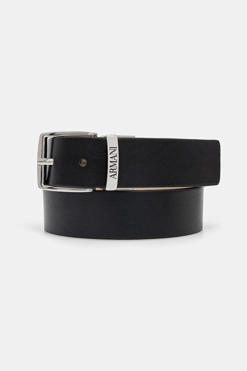 Emporio Armani curea reversibilă pentru copii culoarea negru