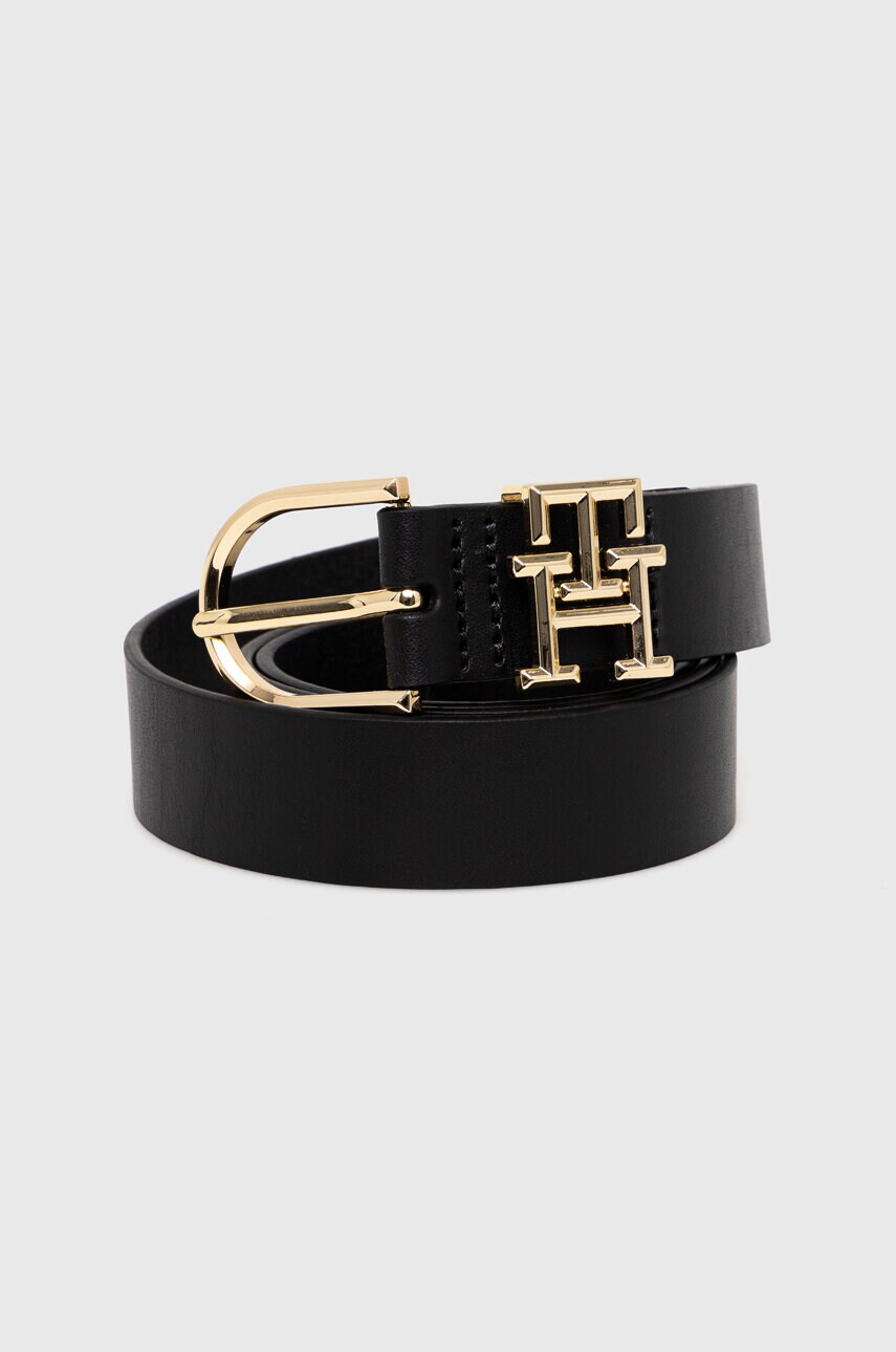 

Кожен колан Tommy Hilfiger дамски в черно, Черен
