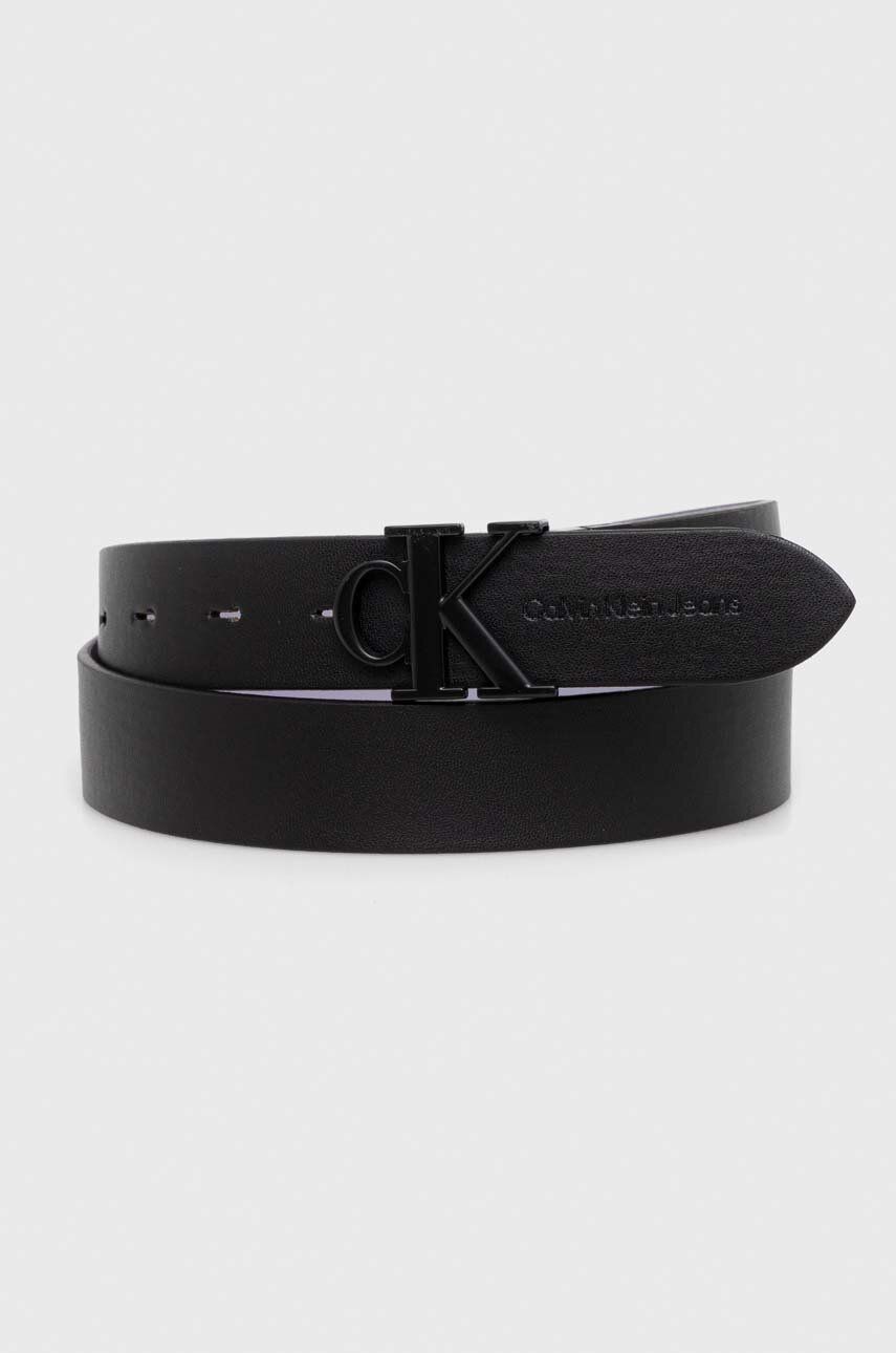 Oboustranný pásek Calvin Klein Jeans dámský, černá barva - černá -  Materiál č. 1: 51 % Recyklo