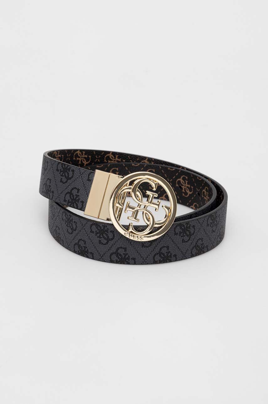 

Колан с две лица Guess дамски в черно, Черен