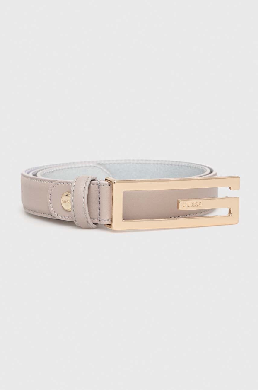 

Кожен колан Guess дамски в сиво, Сив