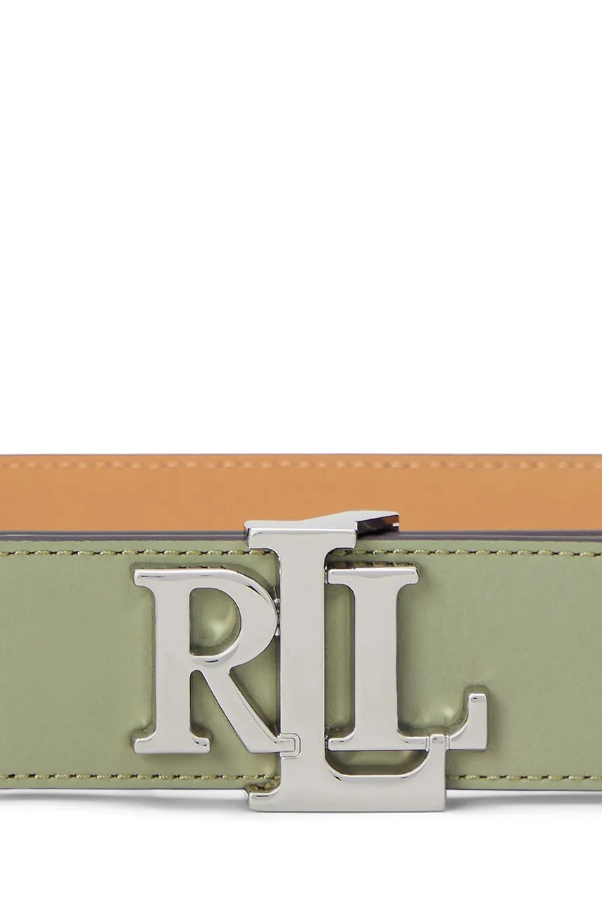 Δερμάτινη ζώνη Lauren Ralph Lauren χρώμα: πράσινο, 412912041 φωτογραφία
