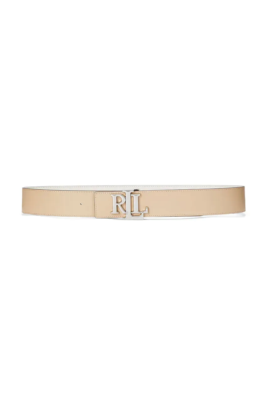 Кожаный ремень Lauren Ralph Lauren женский цвет бежевый 412912041 Кожаный ремень Lauren Ralph Lauren женский цвет бежевый 412912041