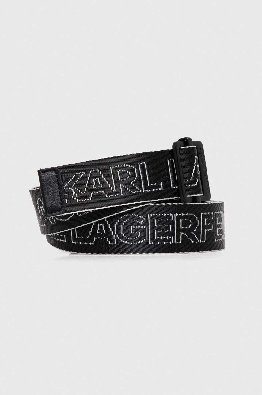 Levně Pásek Karl Lagerfeld Jeans dámský, černá barva