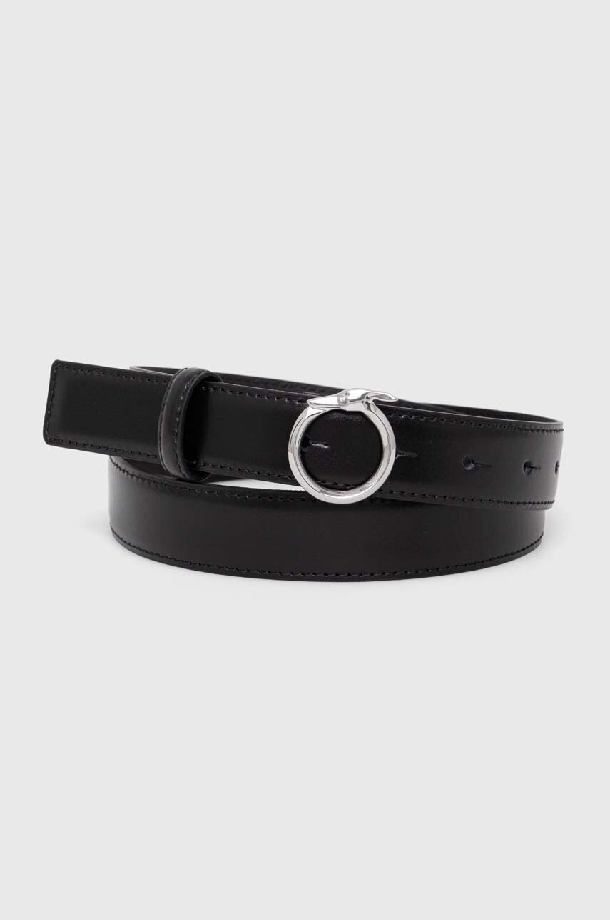 Trussardi curea de piele femei, culoarea negru