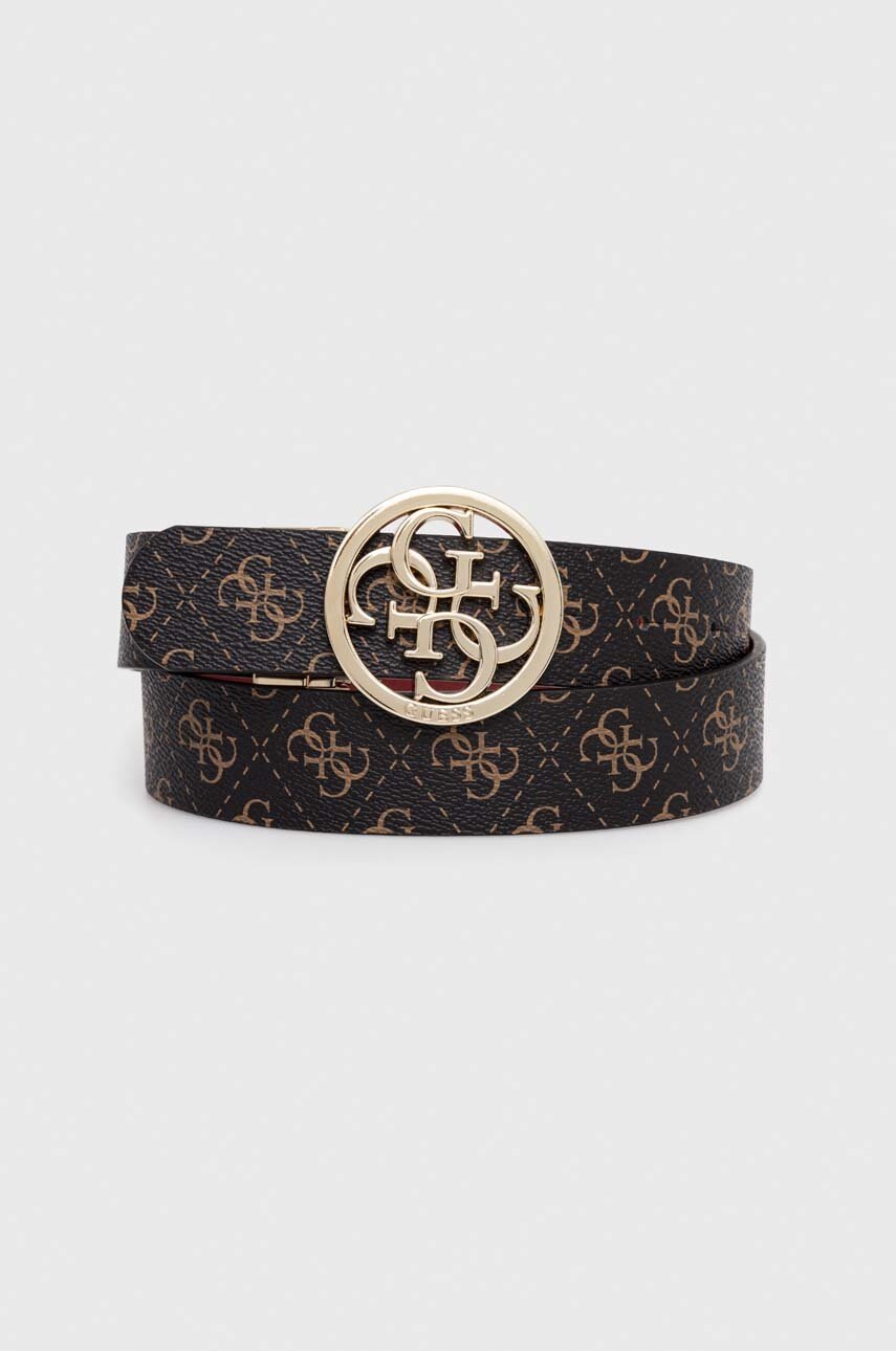 

Двусторонний ремень Guess женский цвет коричневый