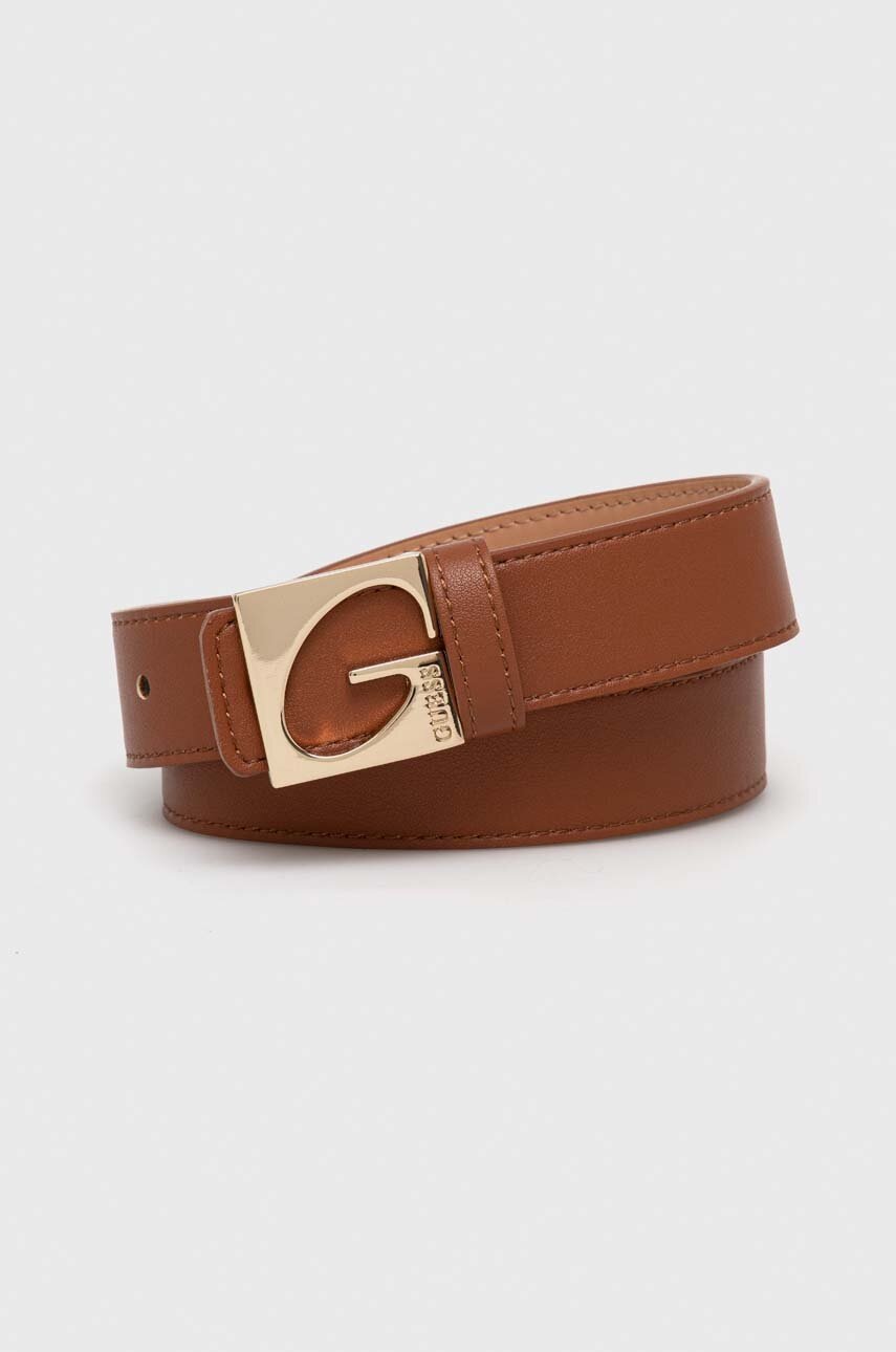 

Колан с две лица Guess дамски в кафяво, Кафяв