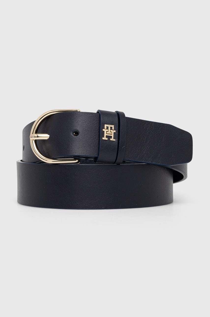 

Кожаный ремень Tommy Hilfiger женский цвет синий