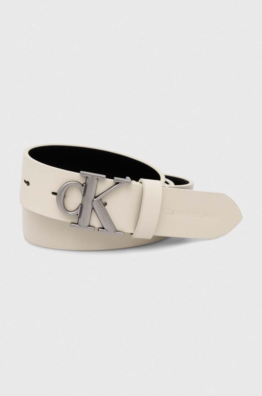 

Кожен колан Calvin Klein Jeans дамски в бяло, Бял