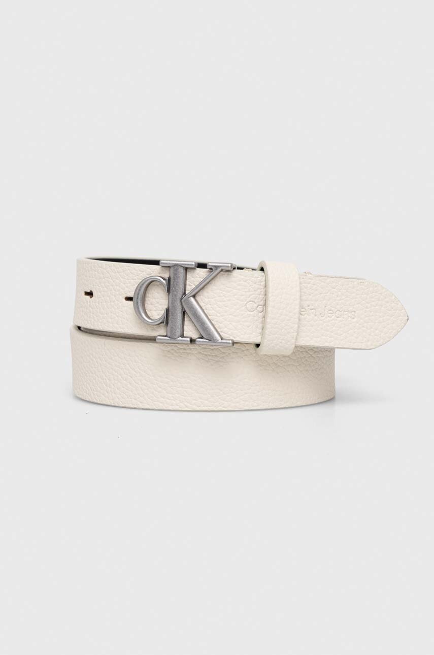 

Кожен колан Calvin Klein Jeans дамски в бяло, Бял