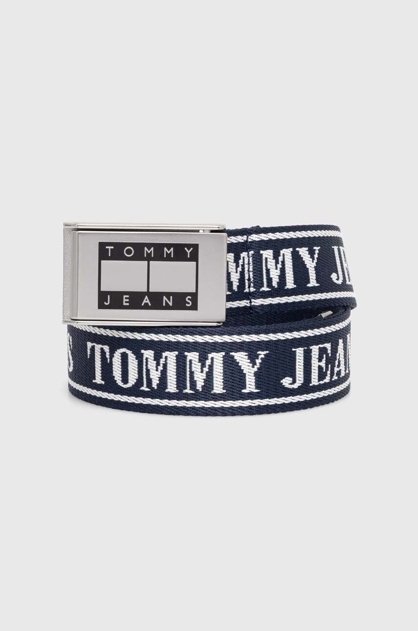 Tommy Jeans curea barbati, culoarea albastru marin