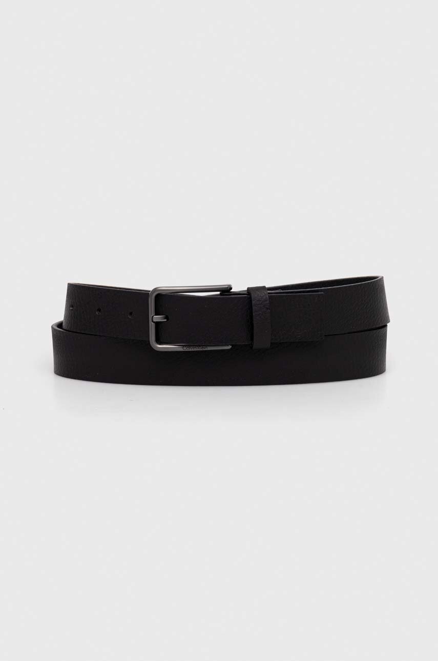 

Кожен колан Calvin Klein мъжки в черно, Черен