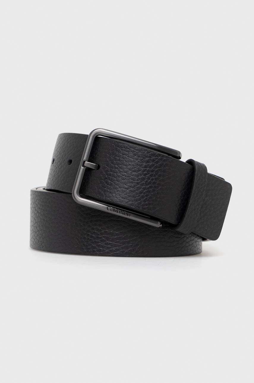 

Кожен колан Calvin Klein мъжки в черно, Черен
