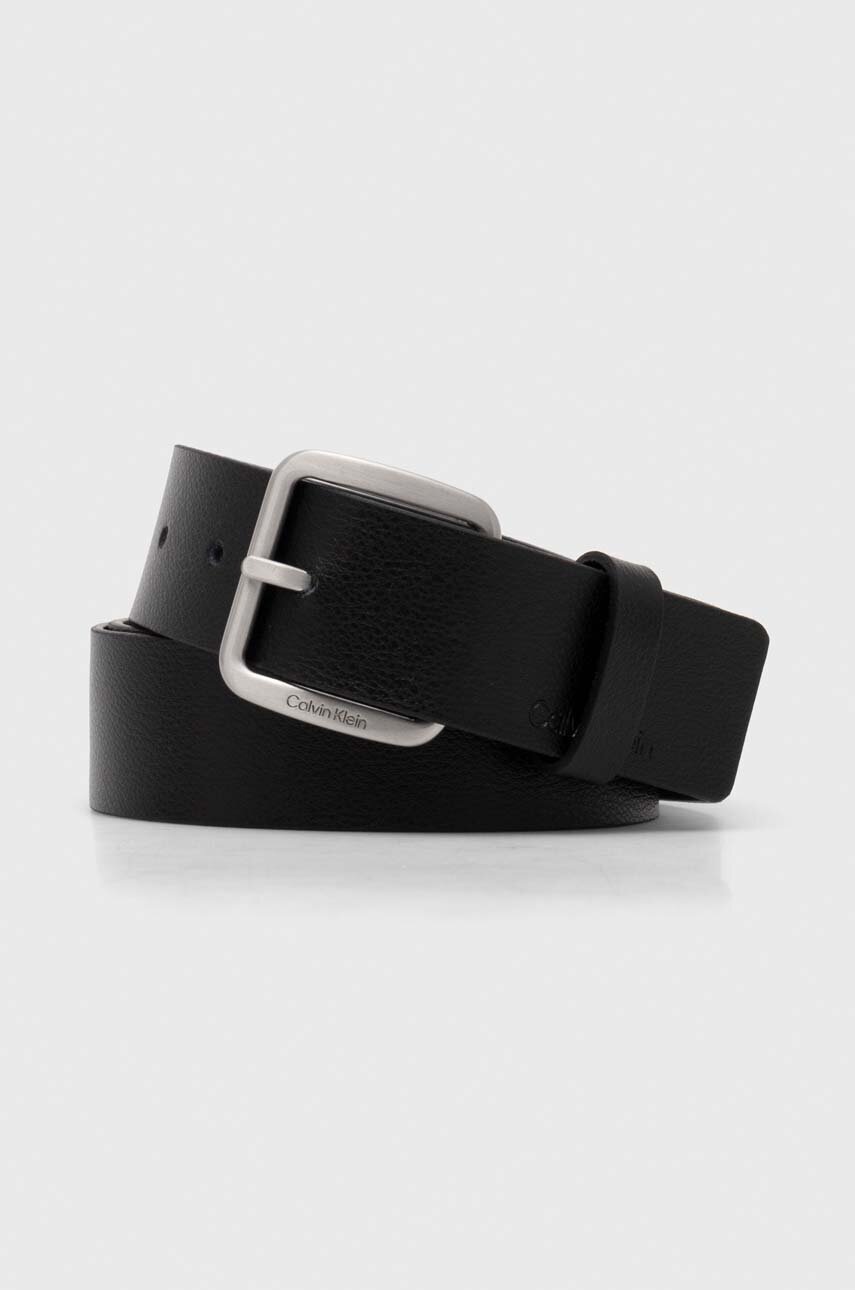 

Кожен колан Calvin Klein мъжки в черно, Черен