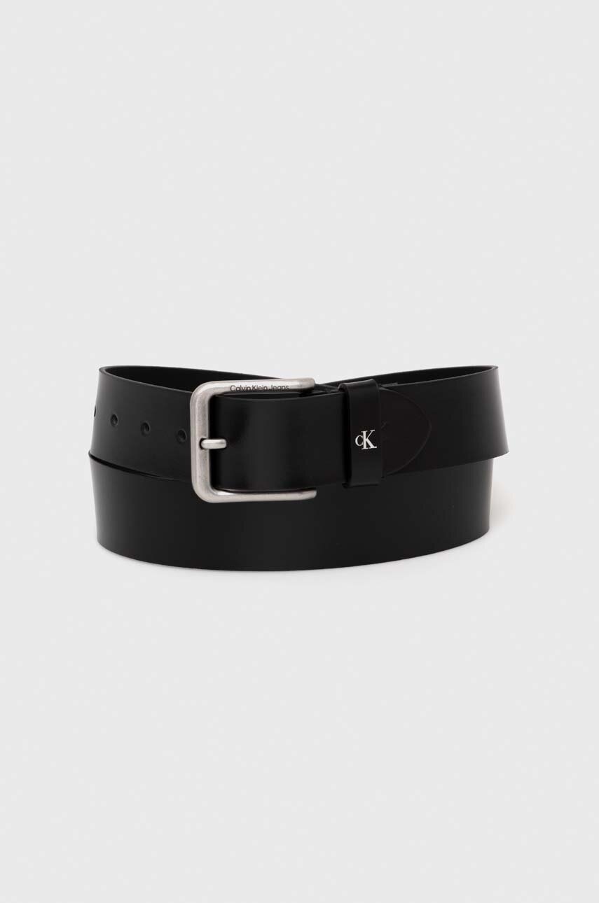

Кожен колан Calvin Klein Jeans мъжки в черно, Черен