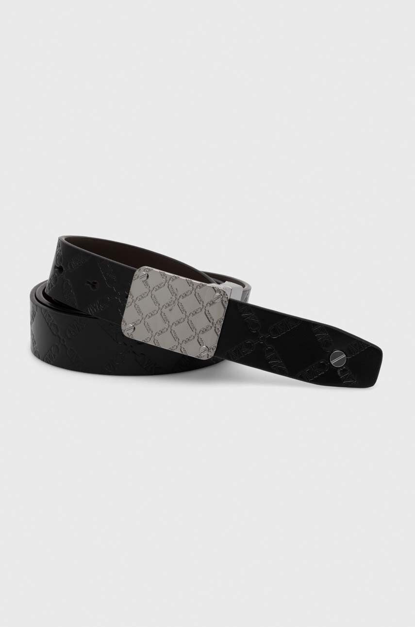 E-shop Oboustranný kožený pásek Michael Kors pánský, černá barva