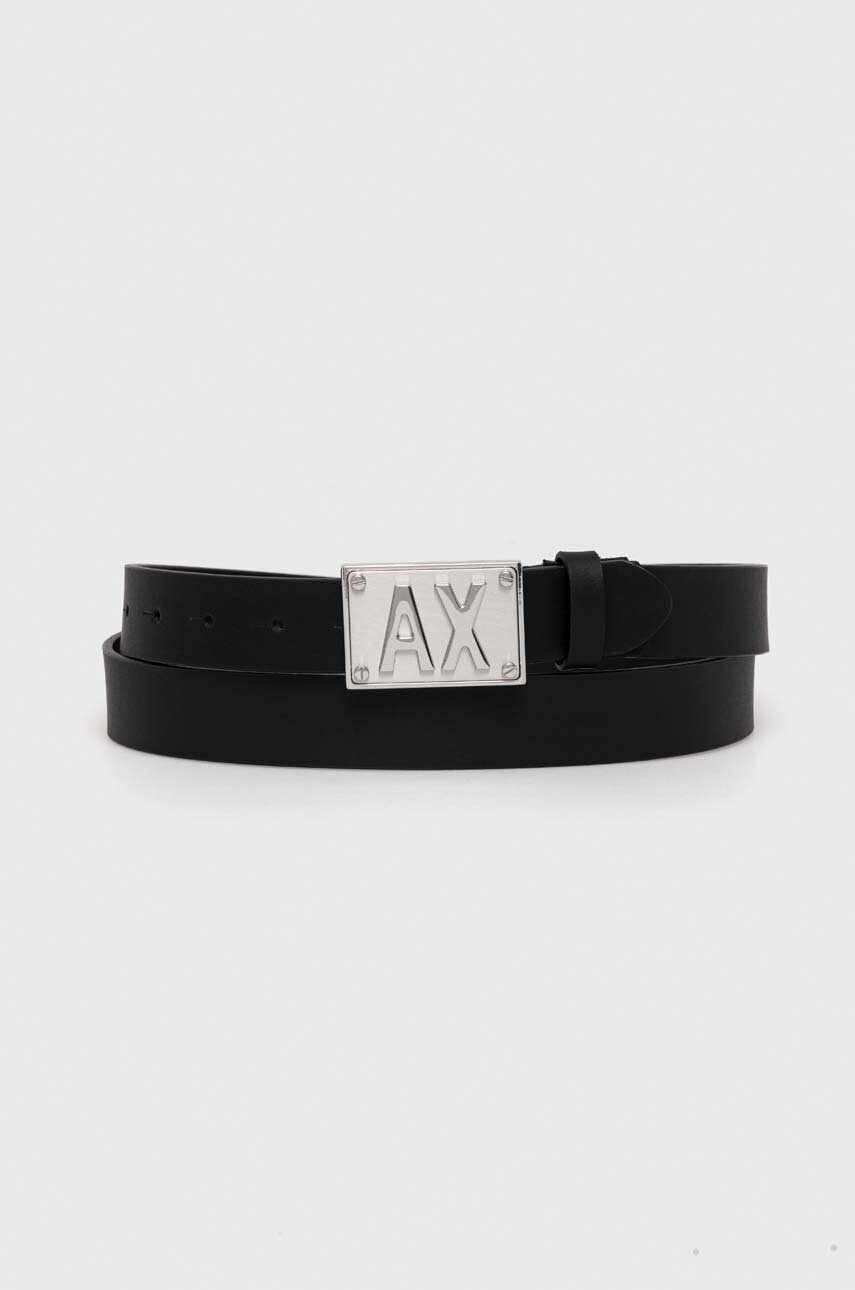 Levně Pásek Armani Exchange pánský, černá barva