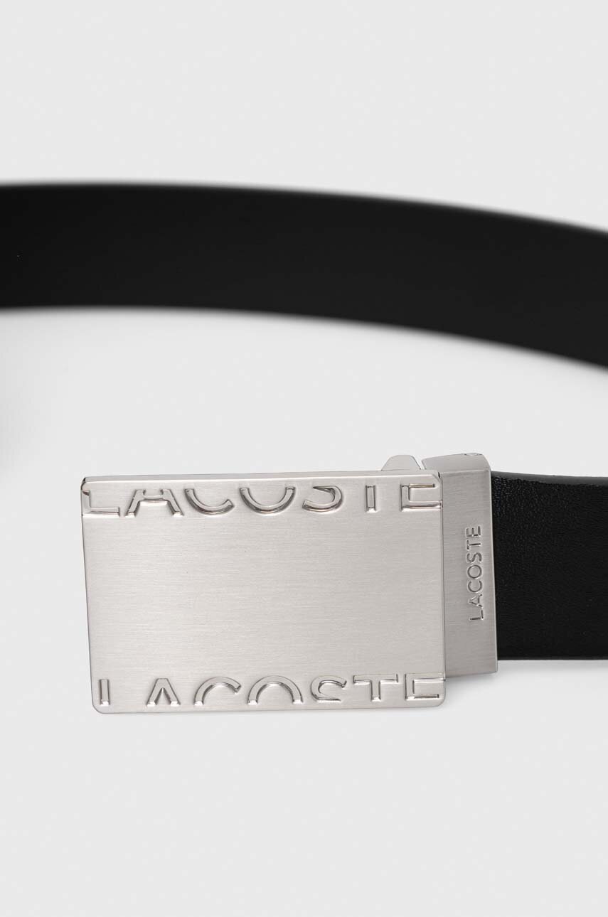 Kožený opasok s odnímateľnými prackami Lacoste