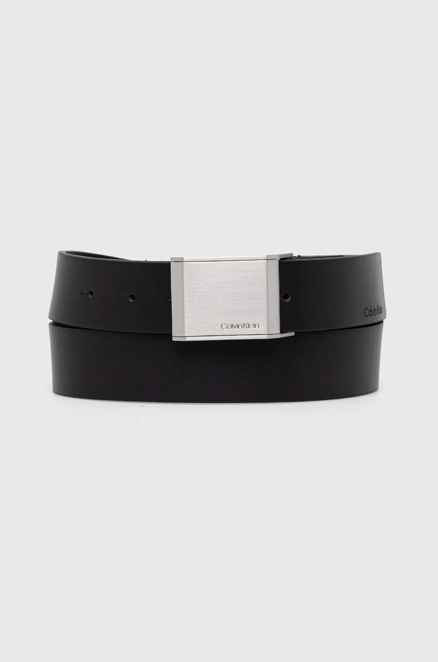 

Кожен колан Calvin Klein мъжки в черно, Черен