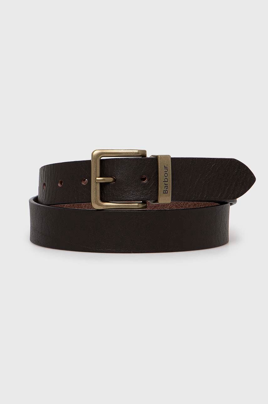 Barbour curea de piele barbati, culoarea maro Barbour curea de piele barbati, culoarea maro