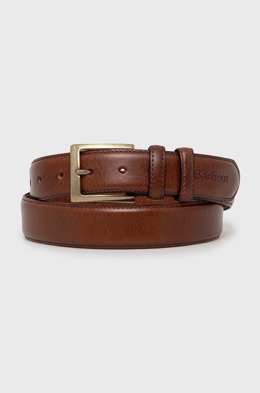 

Кожаный ремень Barbour мужской цвет коричневый