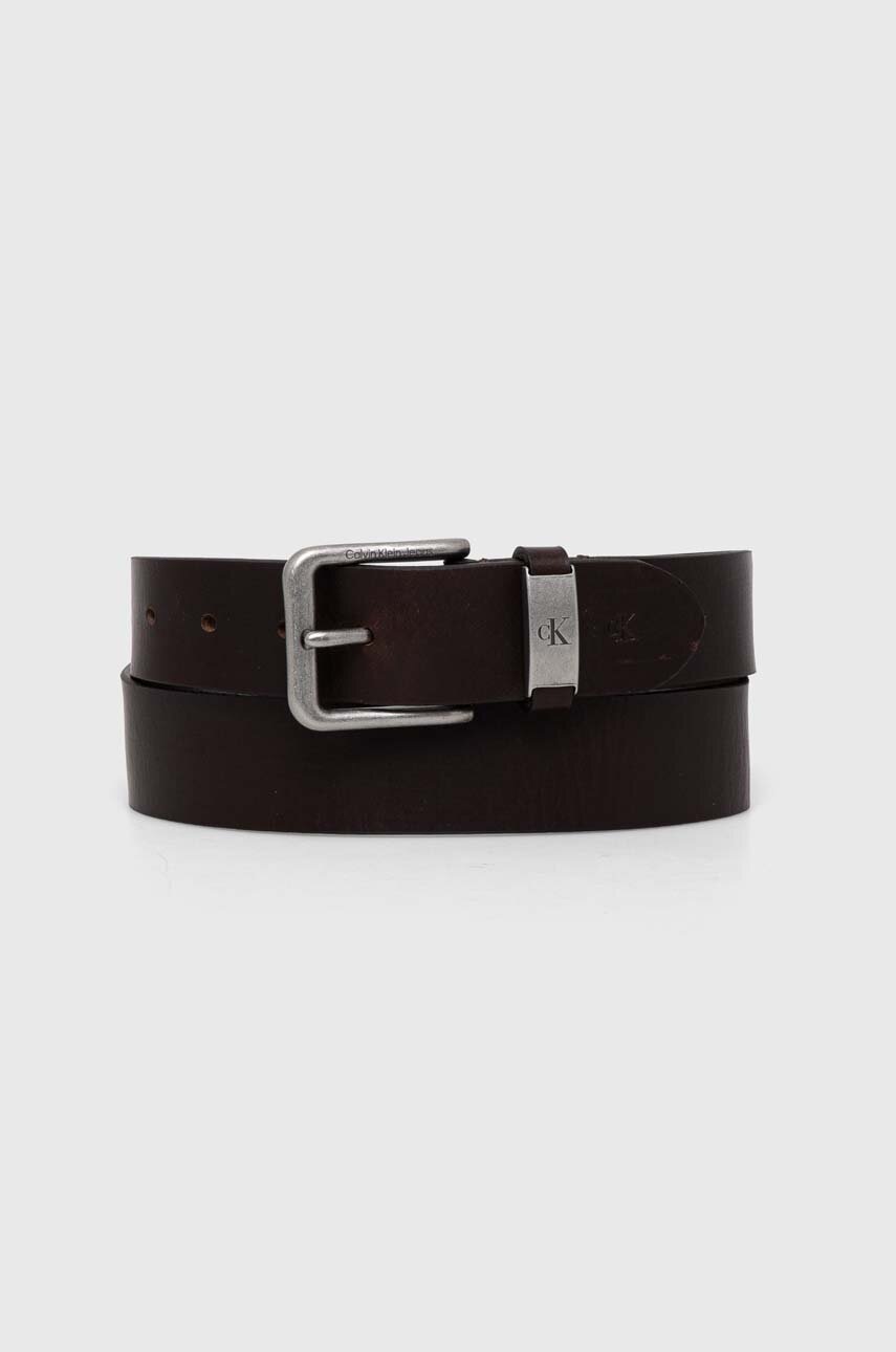 

Кожен колан Calvin Klein Jeans мъжки в кафяво, Кафяв