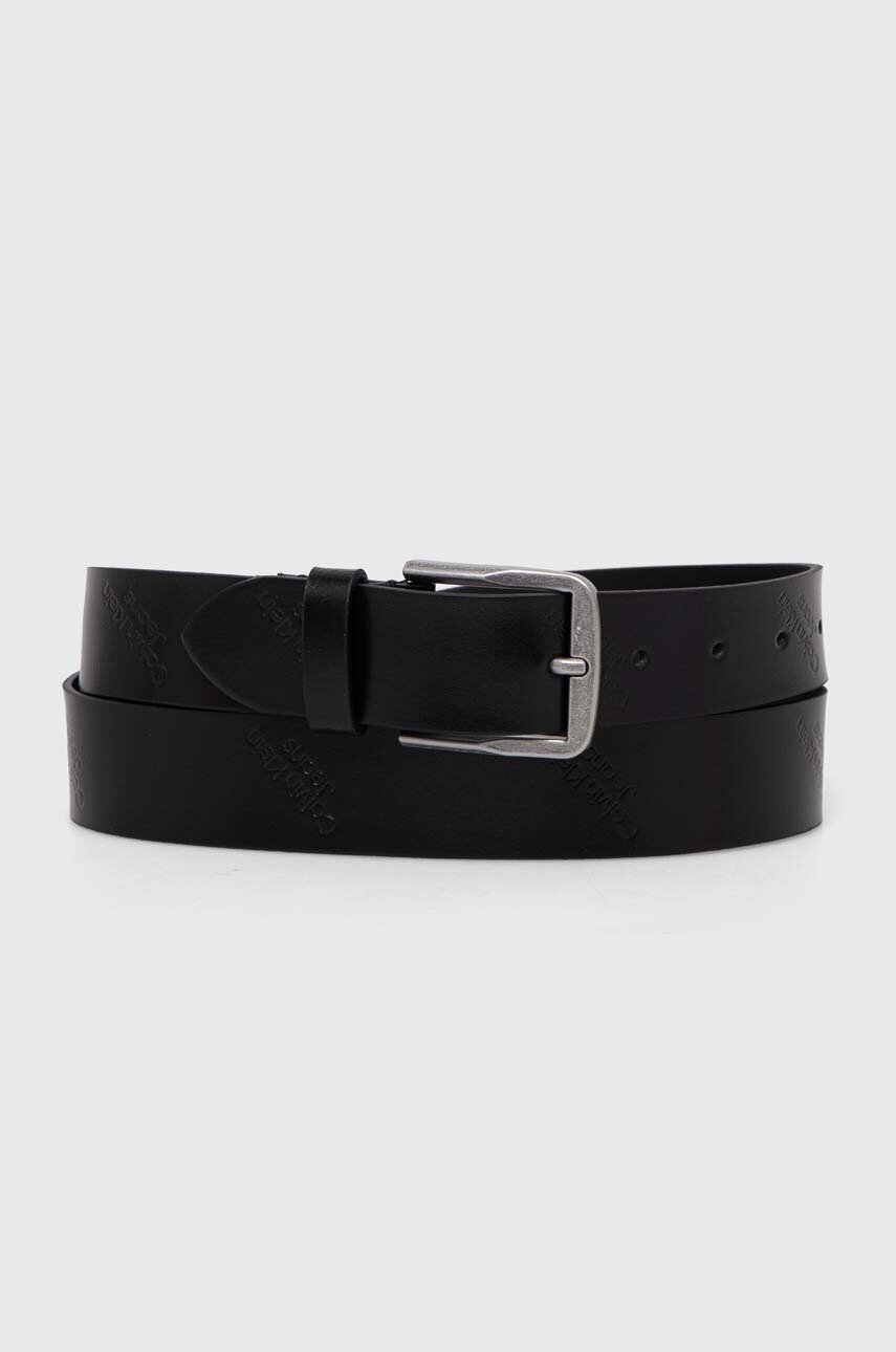 

Кожен колан Calvin Klein Jeans мъжки в черно, Черен
