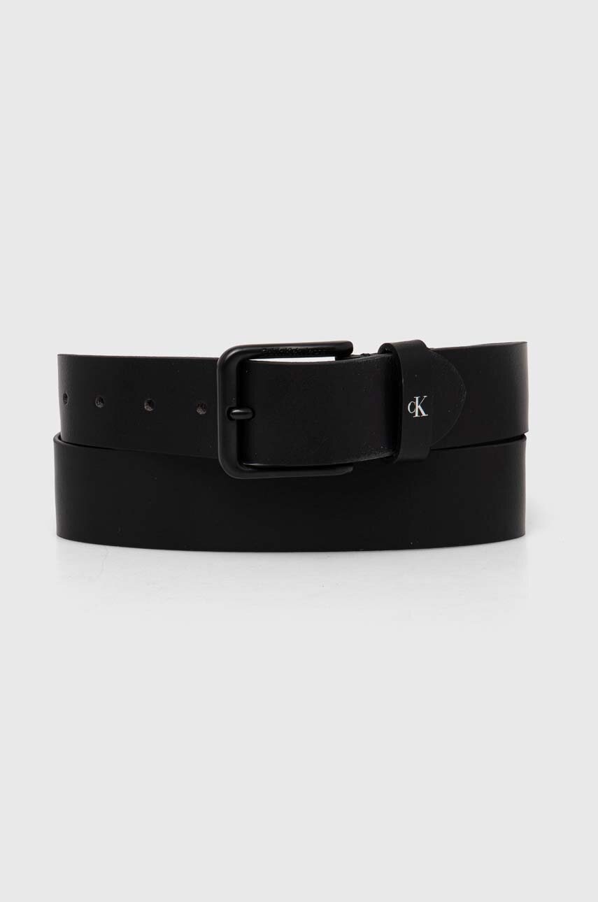 

Кожен колан Calvin Klein Jeans мъжки в черно, Черен