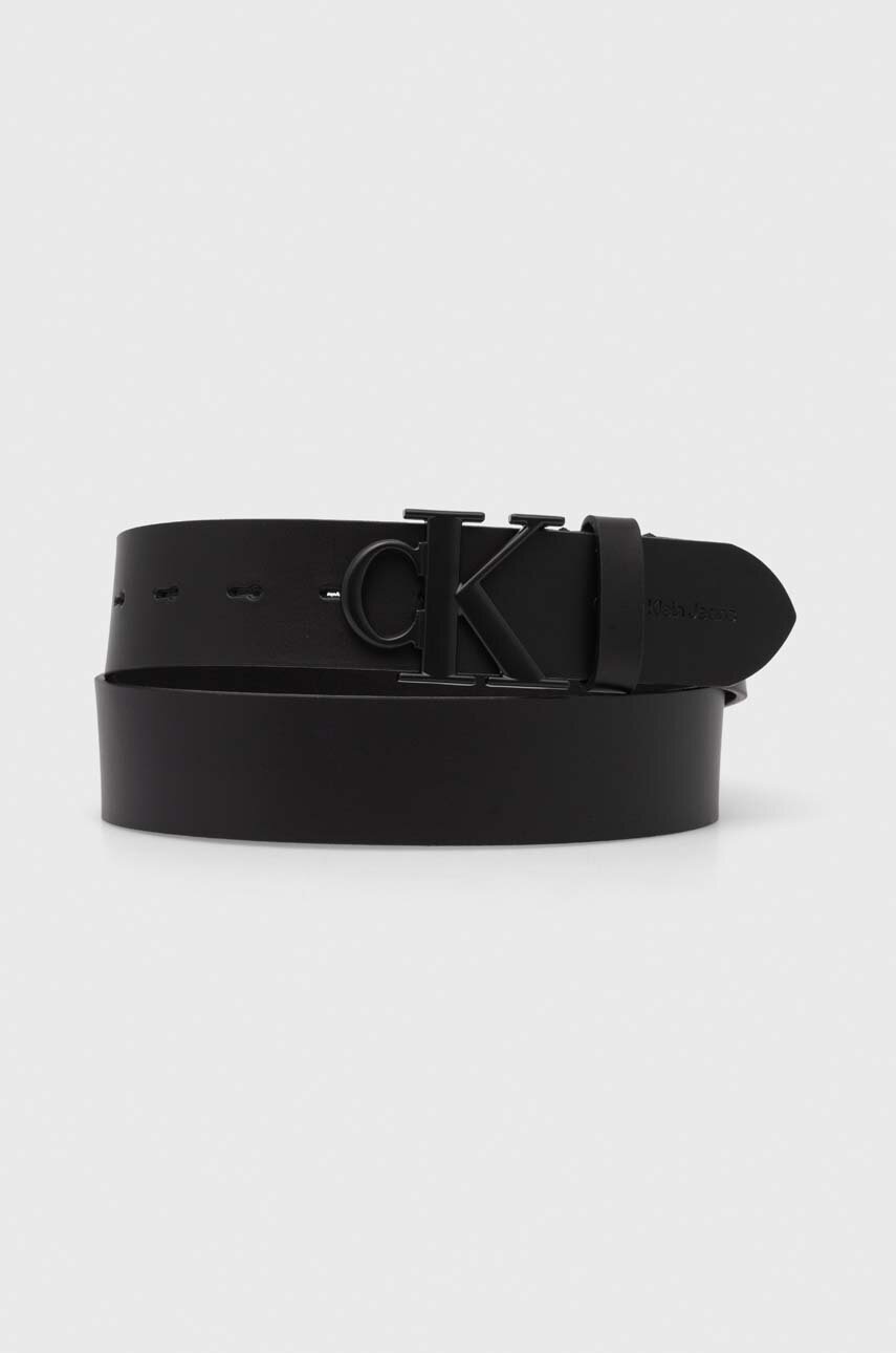 

Кожен колан Calvin Klein Jeans мъжки в черно, Черен