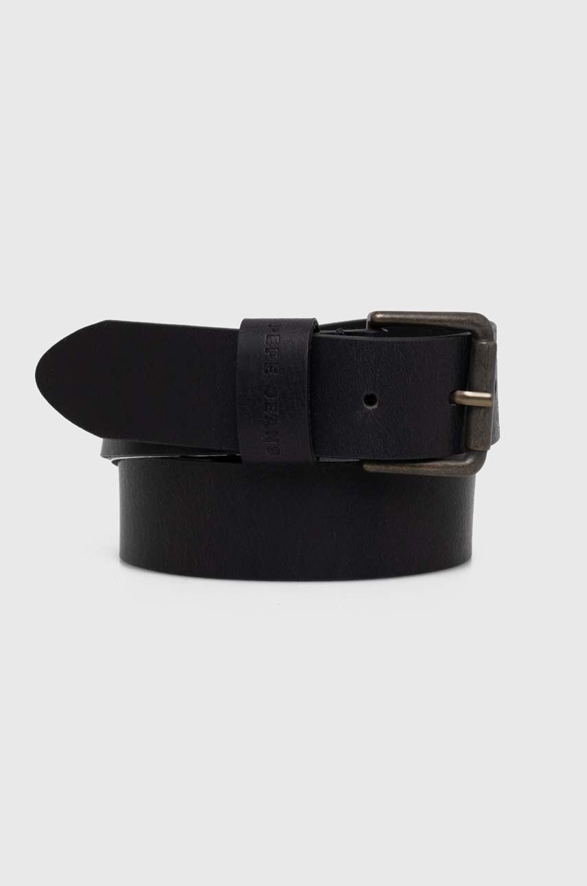 Pepe Jeans Curea De Piele Barbati, Culoarea Negru