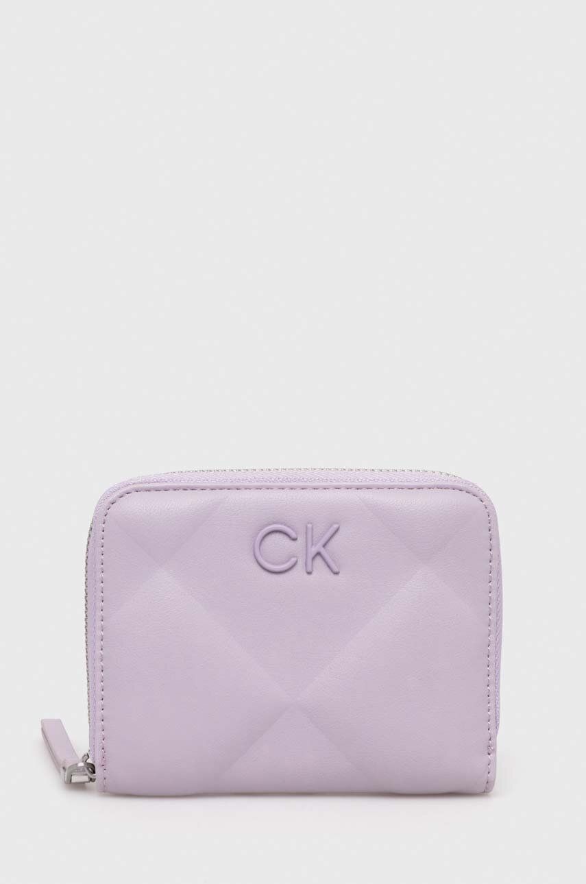 Peňaženka Calvin Klein dámsky, fialová farba