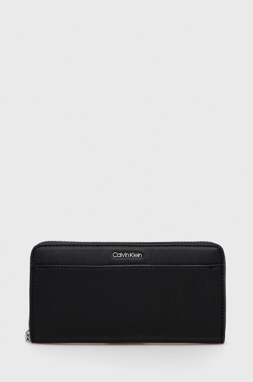

Портмоне Calvin Klein дамски в черно, Черен