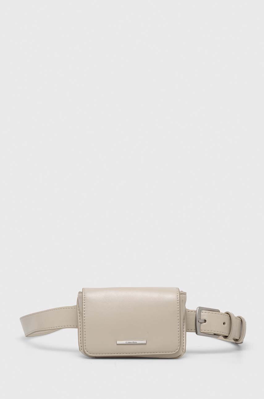 E-shop Pásek Calvin Klein šedá barva