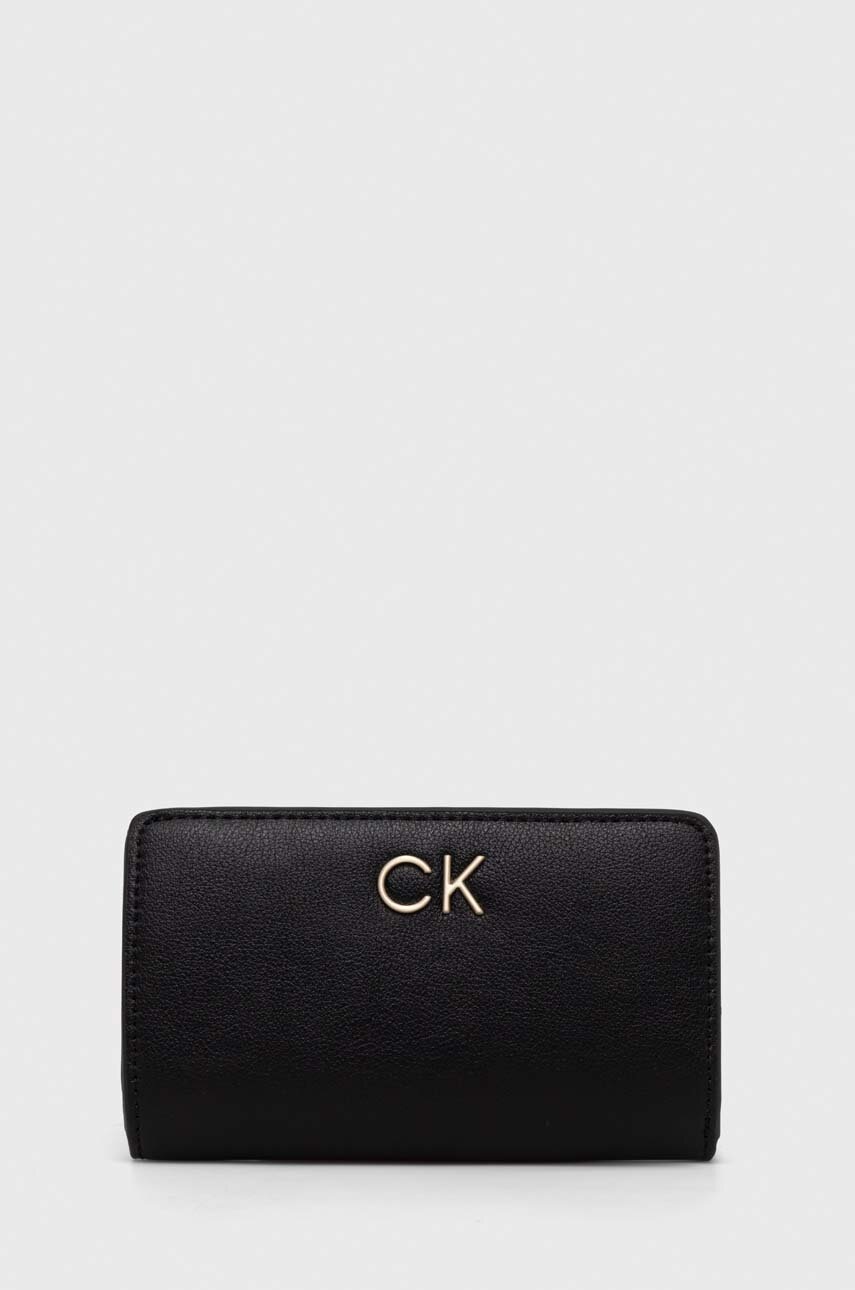 

Портмоне Calvin Klein дамски в черно, Черен