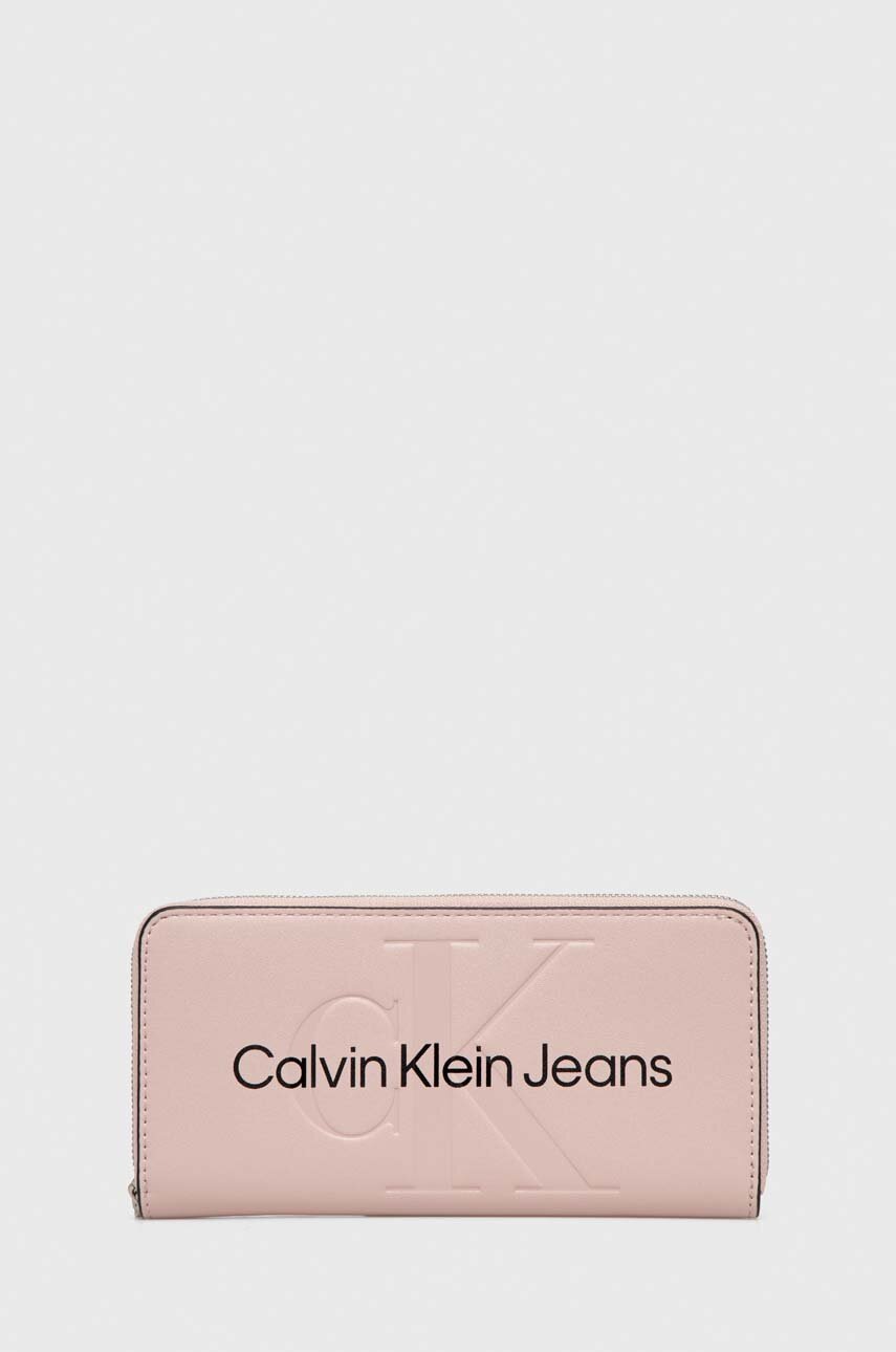

Портмоне Calvin Klein Jeans дамски в черно K60K607634, Розов